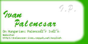 ivan palencsar business card